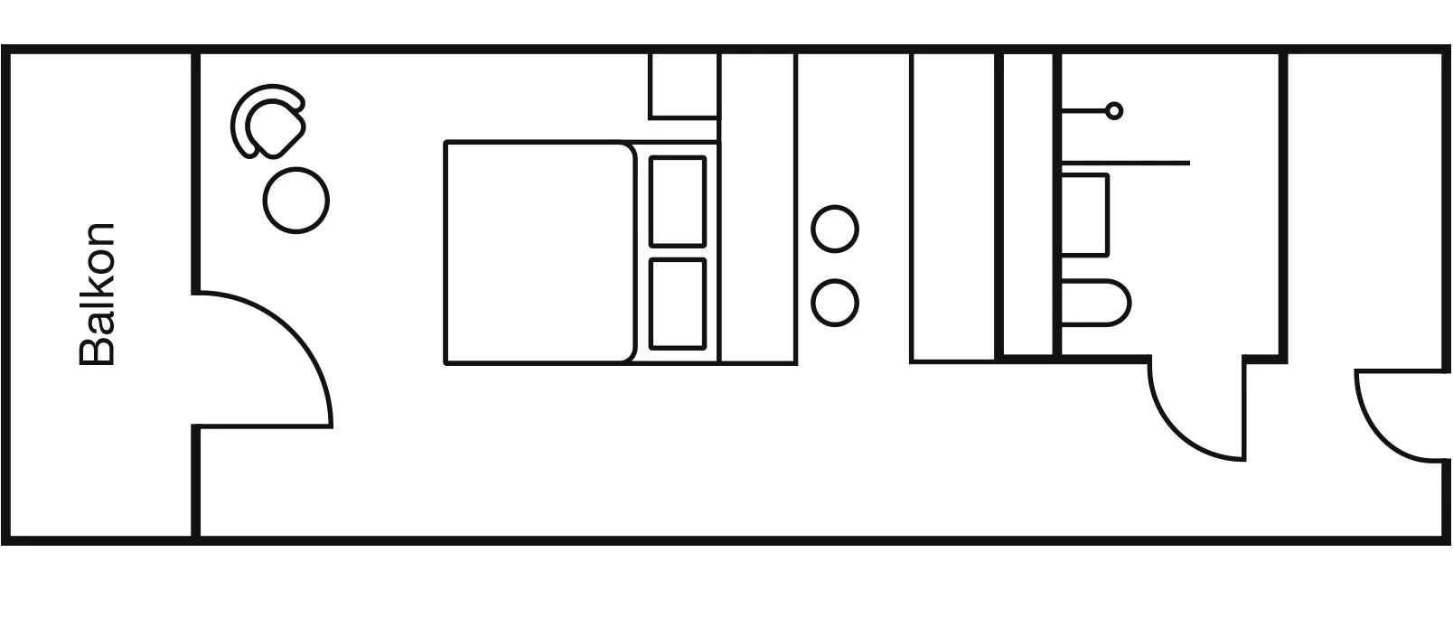 Floor plan DELUXE STUDIO Leipzig Suites